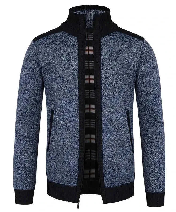 heavyweight wool blend | oversized fit cardigan | loose knit construction | energy saving