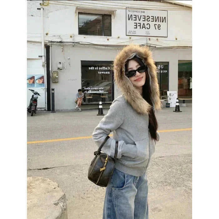 fleece-lined cardigan | soft cotton blend fabric | oversized hooded cardigan | energy saving