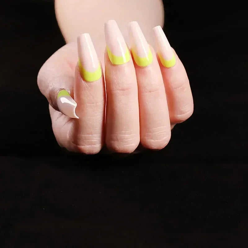 press-on nails for women | coffin shaped acrylic nails | long stiletto fake nails | energy saving