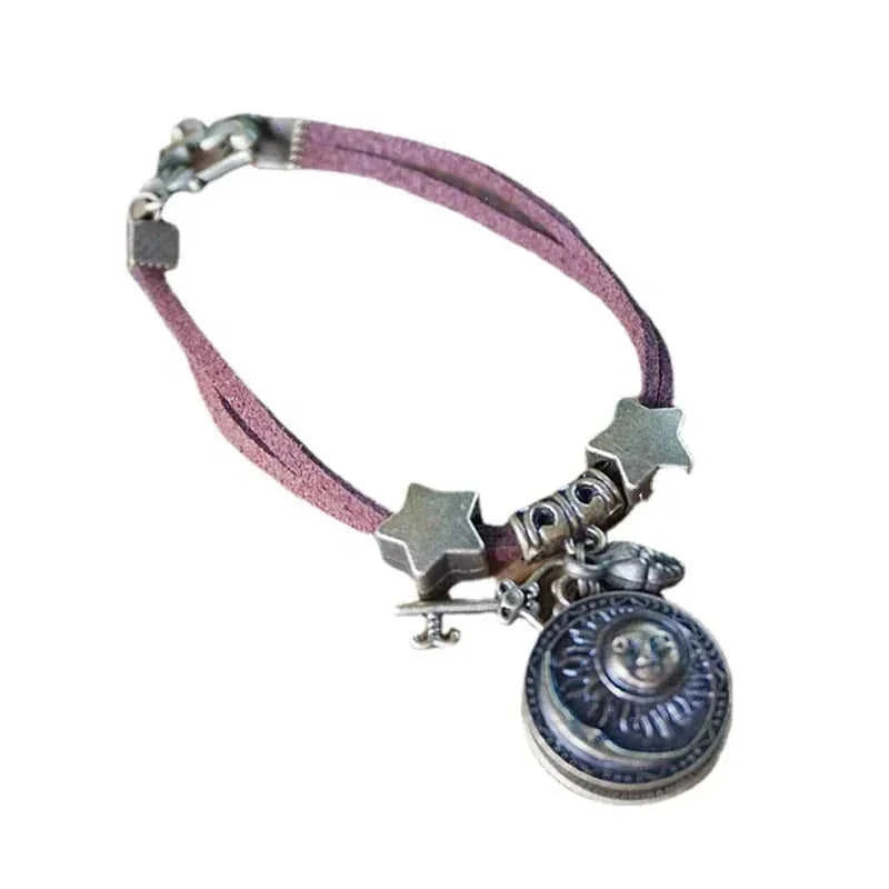 vintage tribal necklace | boho leather jewelry | double layered braided necklace | energy saving