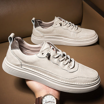 Versatile Sports Casual Low-top Cowhide Flat Shoes Meifu Market
