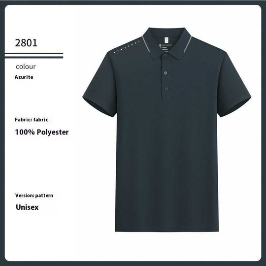 Dot Jacquard Quick-Dry Polo — Men's Slim Fit Sport Shirt