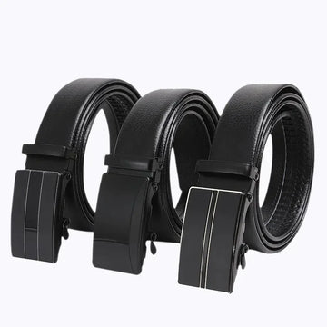automatic buckle belt | genuine leather belt for men | litchi pattern texture | energy saving