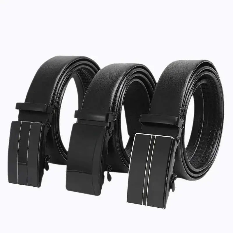 Men's Fashion Automatic Buckle Litchi Pattern Belt Style 14 - front view 0