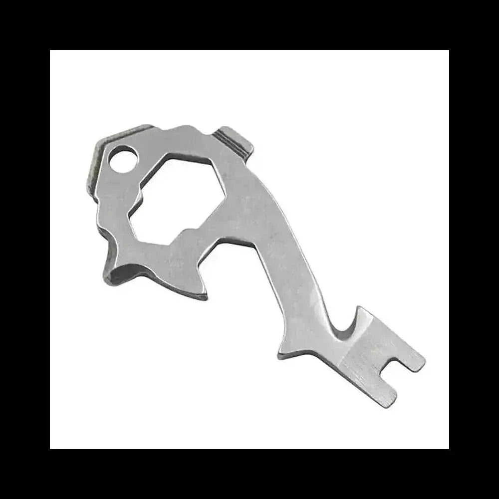 20-in-1 Multi-Tool Keychain - EDC Stainless Steel Screwdriver Wrench Opener Set - view 8 (pattern: check | style: modern)