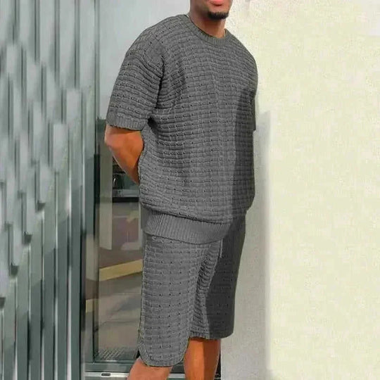 lightweight linen suit set | breathable summer clothing | loose fit men outfit | ultrasonic cleaning