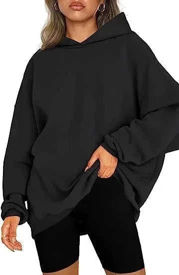 oversized hooded pullover | fleece lined hoodie | long sleeve loose sweater | ultrasonic cleaning