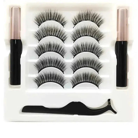 magnetic eyeliner and lashes set | waterproof false eyelashes | reusable mink lashes | energy saving