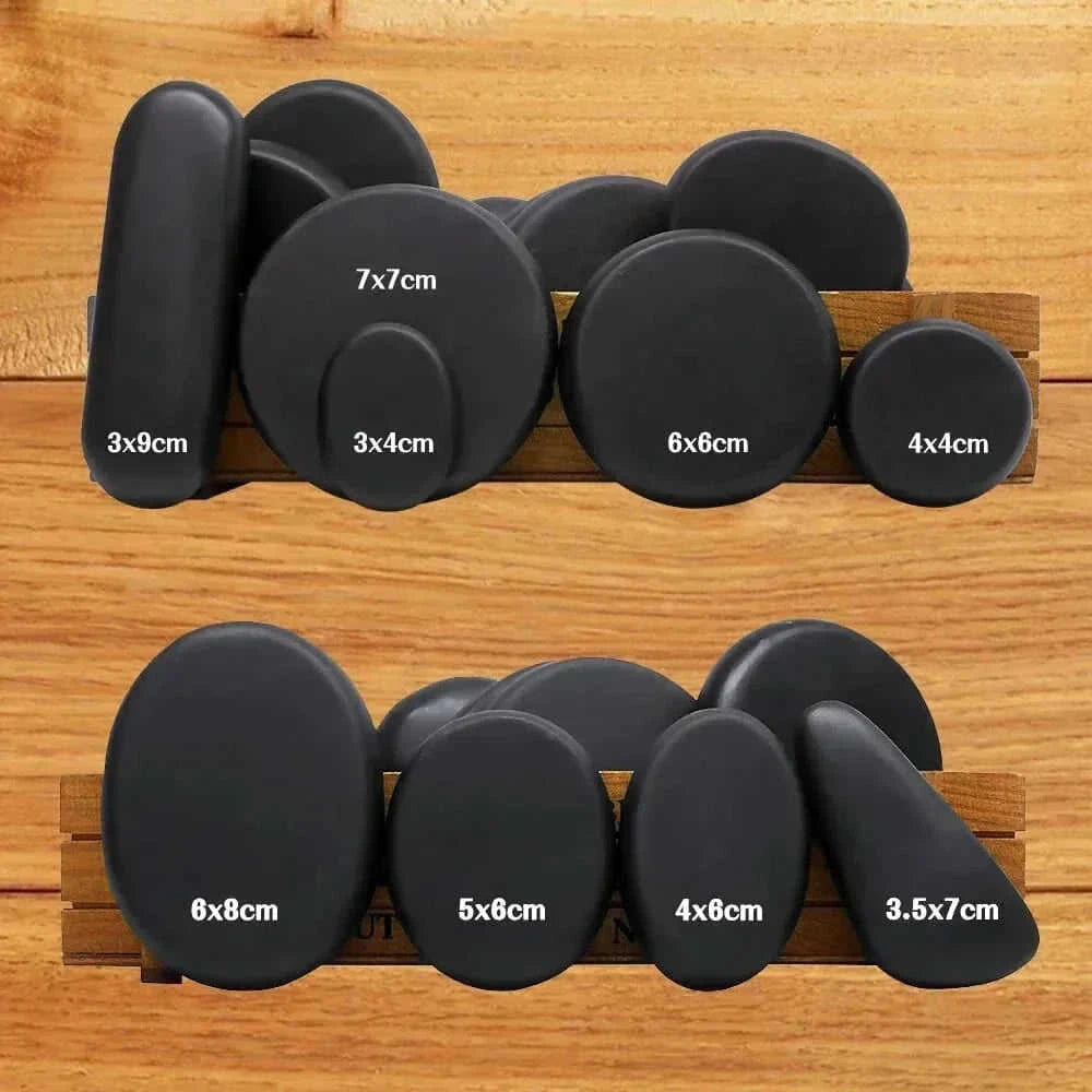 hot stone massage kit | portable stone heater box | basalt stones for massage | energy saving