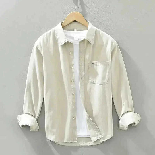 loose fit embroidered shirt | breathable cotton fabric | long sleeve casual shirt | ultrasonic cleaning