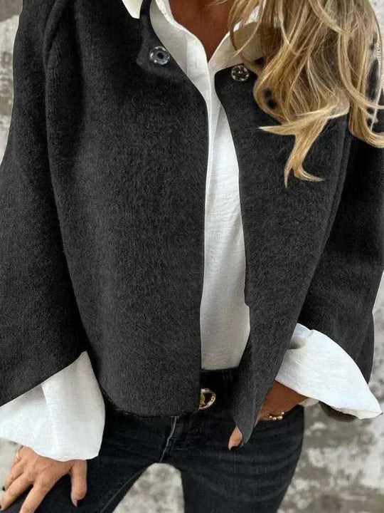 Batwing Sleeve Cardigan Women - Cropped Cashmere Jacket Loose Fit Meifu Market