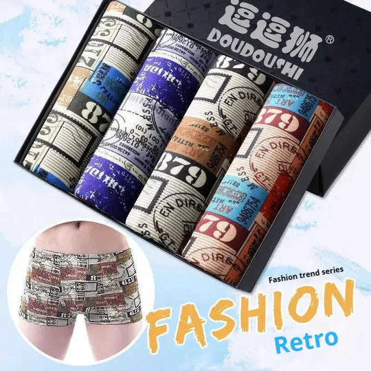 Men's Boxer Briefs 4-Pack - Breathable Seamless Athletic Underwear Meifu Market