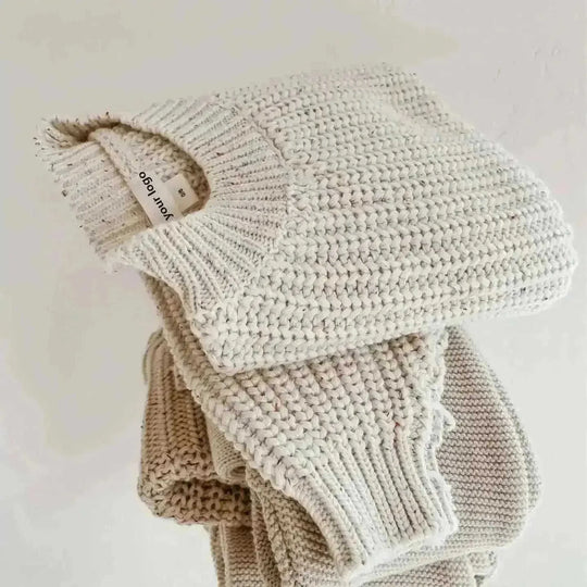 Baby Cable Knit Sweater Set | 100% Cotton Oversized Winter Sweatsuit for Infants - Meifu Market