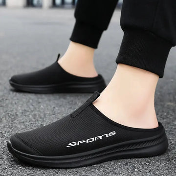 breathable mesh loafers | memory foam insole slippers | slip-on indoor shoes | energy saving