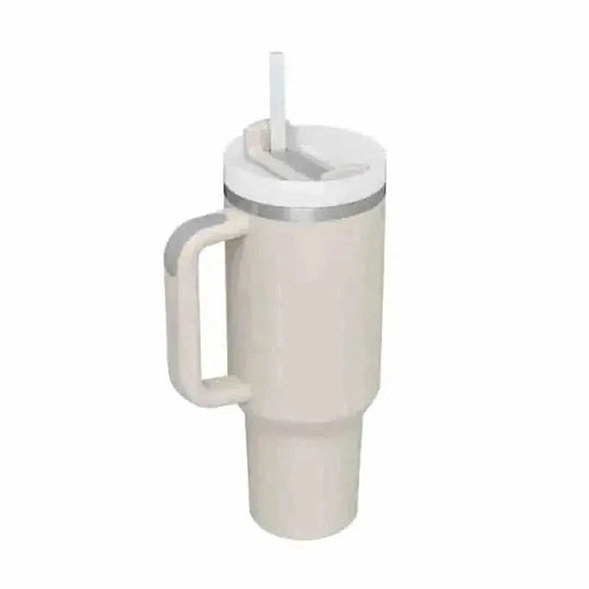 oz insulated tumbler with straw | stainless steel vacuum insulation | large capacity coffee mug | energy saving