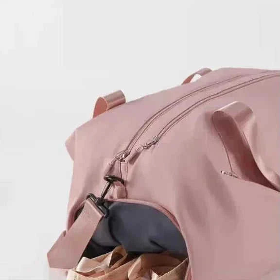 large capacity gym bag | waterproof pu leather material | multi-compartment sports duffel | ultrasonic cleaning