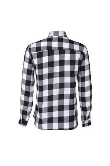 A Long-sleeved Pocket Checked Shirt With A Lapel For Young Men In Autumn And Meifu Market