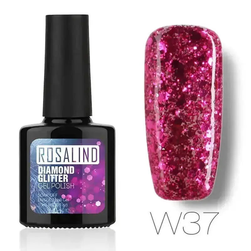 Diamond Nail Gel Polish - Reflective Glitter Gel for Nail Art | 10ml UV/LED RBW48 - available style options