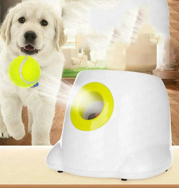 automatic dog ball launcher | interactive pet toy | durable plastic construction | ultrasonic cleaning