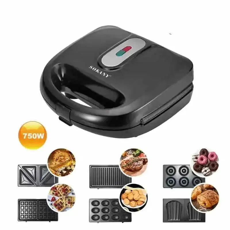 double-sided heating pan | non-stick sandwich maker | 3-in-1 breakfast grill | ultrasonic cleaning