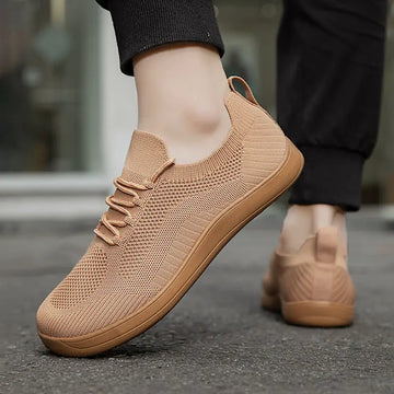 Fly Woven Mesh Breathable Couple Wide Head Wide Last Bare Feet Casual Sneaker Meifu Market