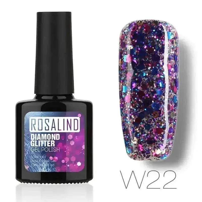 Diamond Nail Gel Polish - Reflective Glitter Gel for Nail Art | 10ml UV/LED RBW48 - color variant display