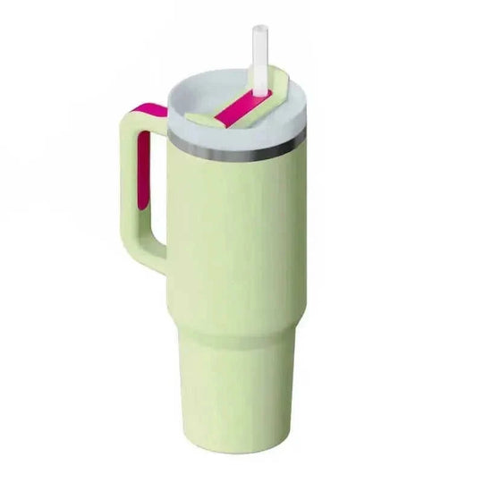 oz insulated tumbler with straw | stainless steel vacuum insulation | large capacity coffee mug | ultrasonic cleaning