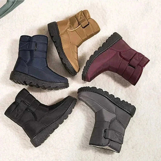 waterproof snow boots for women | thermal insulated winter boots | plush lined ankle boots | ultrasonic cleaning