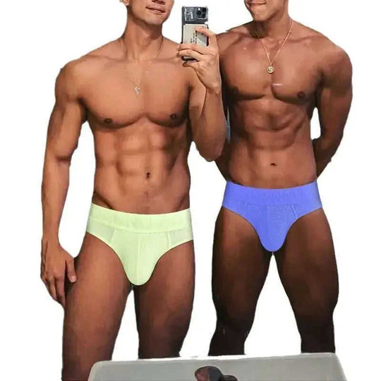 Men's Breathable Briefs - Embossed Pattern Underwear Lightweight & Comfortable Meifu Market