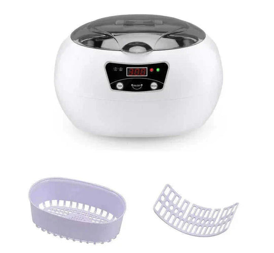 stainless steel tank construction | 600ml capacity ultrasonic cleaner | jewelry and glasses cleaner | energy saving