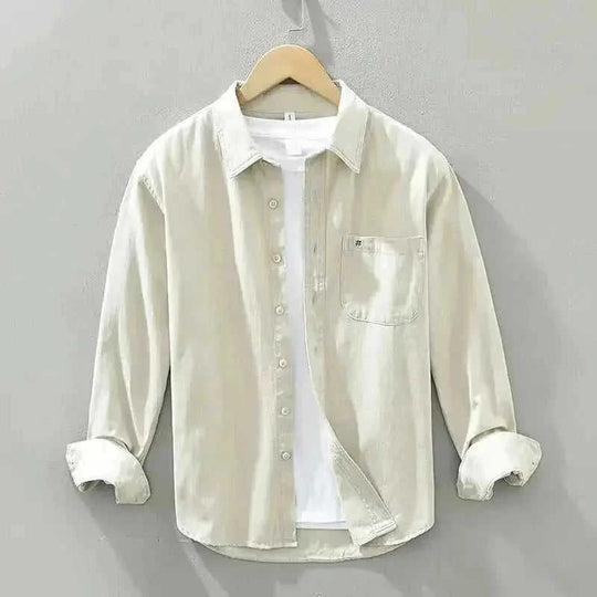 loose fit embroidered shirt | breathable cotton fabric | long sleeve casual shirt | ultrasonic cleaning