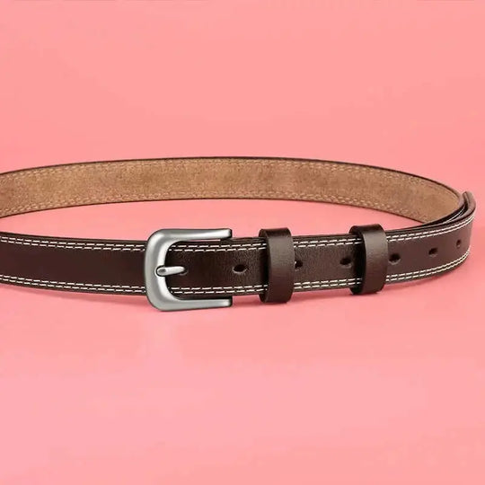 genuine leather belt | adjustable pin buckle | 38mm wide belt | ultrasonic cleaning