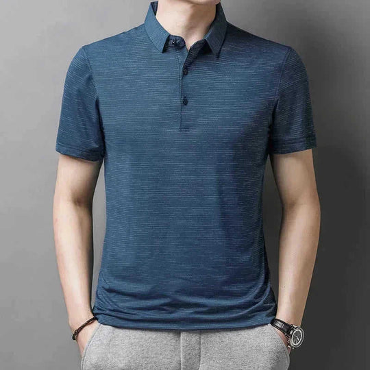 quick-dry polo shirt | breathable cotton blend | moisture-wicking fabric | ultrasonic cleaning