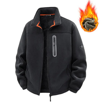 fleece-lined interior | polyester blend fabric | full-zip closure | energy saving