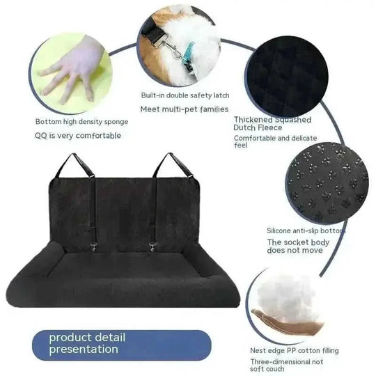 Car Pet Pad Removable And Washable Kennel Gray - in use demonstration