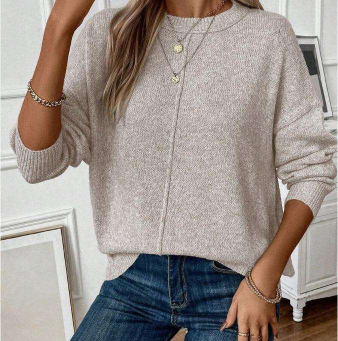 Simple Women's Knitted Sweater Pullover Meifu Market