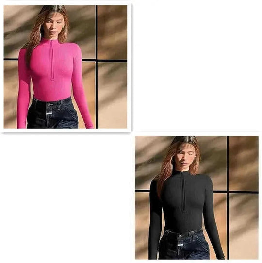 seamless shapewear jumpsuit | long sleeve bodysuit for women | slimming romper with zipper | ultrasonic cleaning