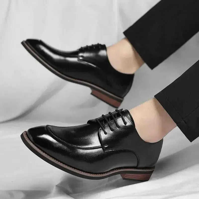 Business Formal Wear Height Increasing Insole Casual Men's Shoes - Meifu Market