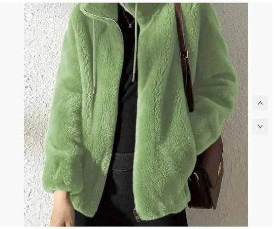 double-faced fleece fabric | high neck sweater women | warm cardigan for women | ultrasonic cleaning