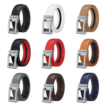 genuine leather belt for men | full-grain leather construction | adjustable brass buckle | ultrasonic cleaning