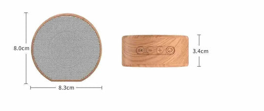 Mini Wood Bluetooth Speaker Portable Outdoor Wireless Support AUX TF White - alternative view