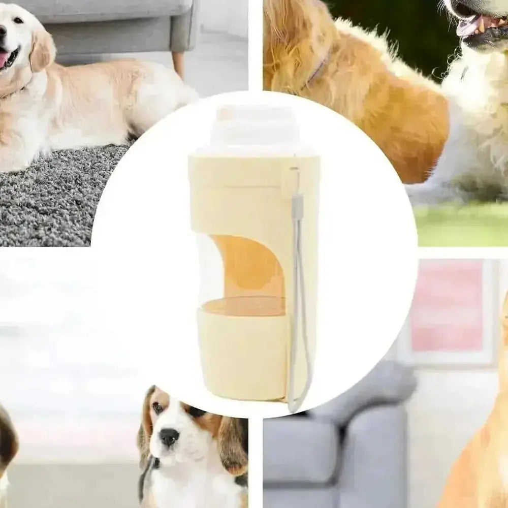 2-in-1 Travel Dog Water Bottle - Portable Pet Dispenser & Feeder - Meifu Market