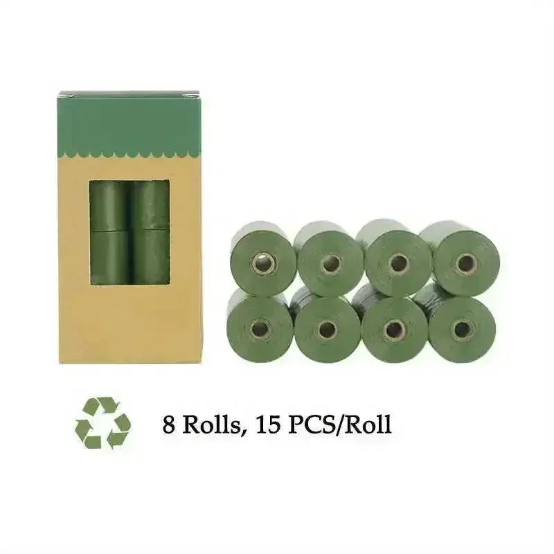 120pcs Dog Poop Bags with Cat Litter Scoop & Dispenser - close-up