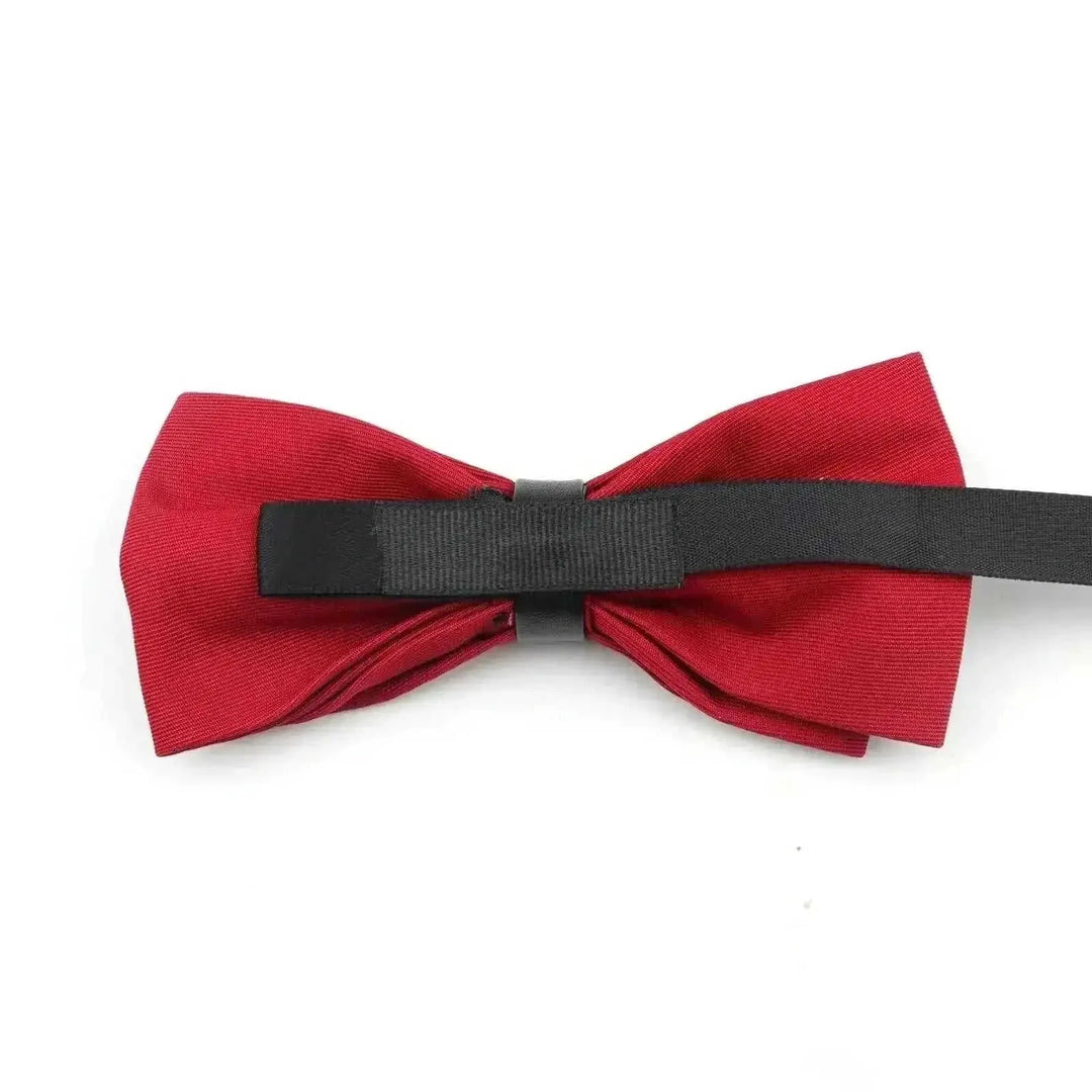metal bow tie for men | double layer polyester bowtie | classic butterfly neckwear | ultrasonic cleaning