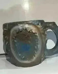 400ml Resin Crystal Coffee Mug - Elegant Mineral Design with Handle - view 14 (pattern: check)