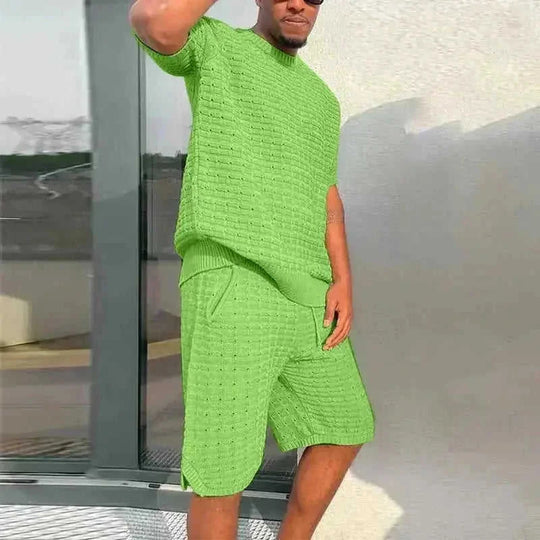 lightweight linen suit set | breathable summer clothing | loose fit men outfit | ultrasonic cleaning