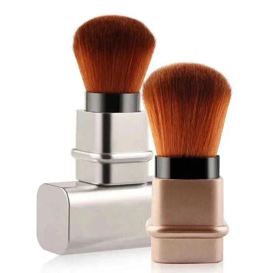 Portable Single Makeup Brush Silver - complete package contents