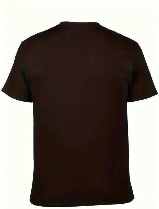 Men Street Style T-shirt, Short-sleeved T-shirt, Summer Outdoor Sports Car Print T-shirt Black - side view showing details