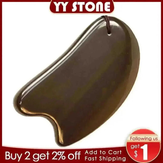 5A Si Bin Bian Stone Gua Sha Massager - Face & Body Slimming Tool - view 23 (color: black | pattern: check)
