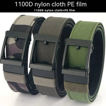 Outdoor Casual Dual-use Men's Automatic Buckle Belt Thickened Hardened Double-layer Hanging meifu market
